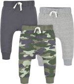 Gerber Baby Boys' Toddler 3-Pack Jogger Pants